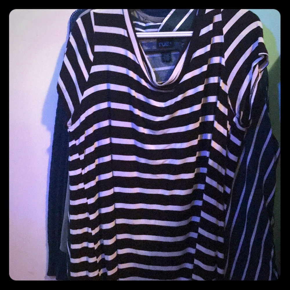 Black and white stripped tee from rue21